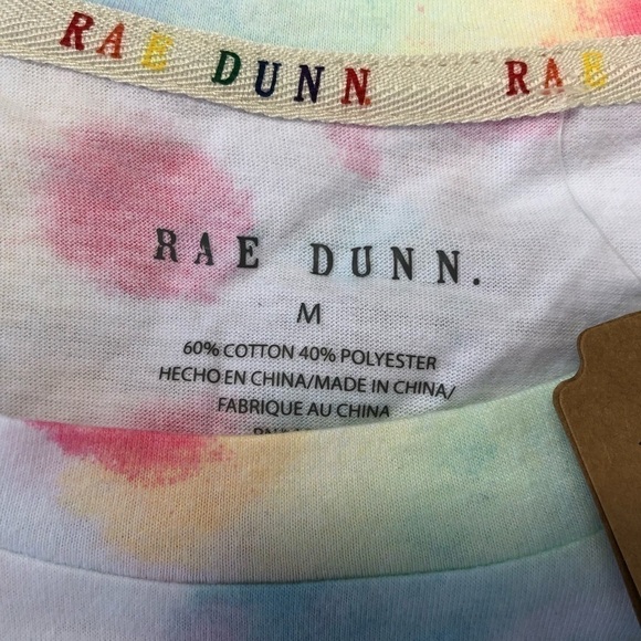 Rae Dunn Love Tye Dye Tee W/matching Scrunchy. - Picture 4 of 7